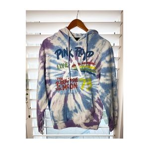 Pink Floyd backside of the moon tie dye sweatshirt hoodie